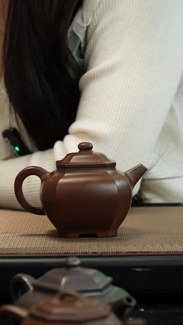 【闪购商品】紫砂茶壶老紫泥四方抽角