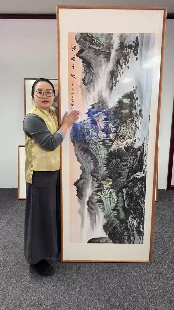 【闪购商品】国画富春山居图210*80绘画作品