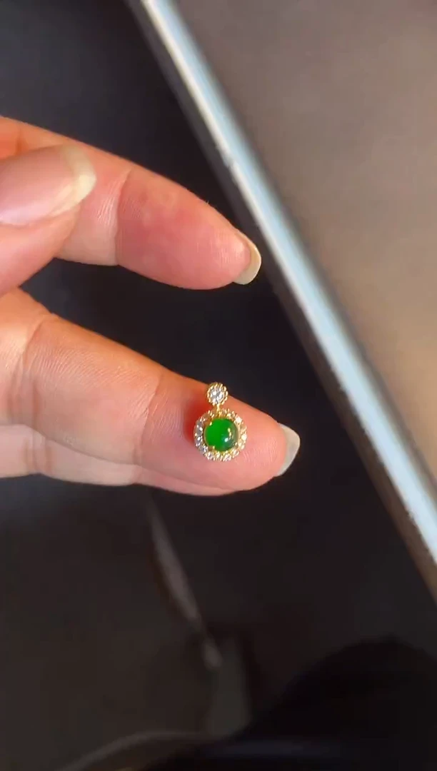 吊坠(不含链)银S925镶嵌翡翠1