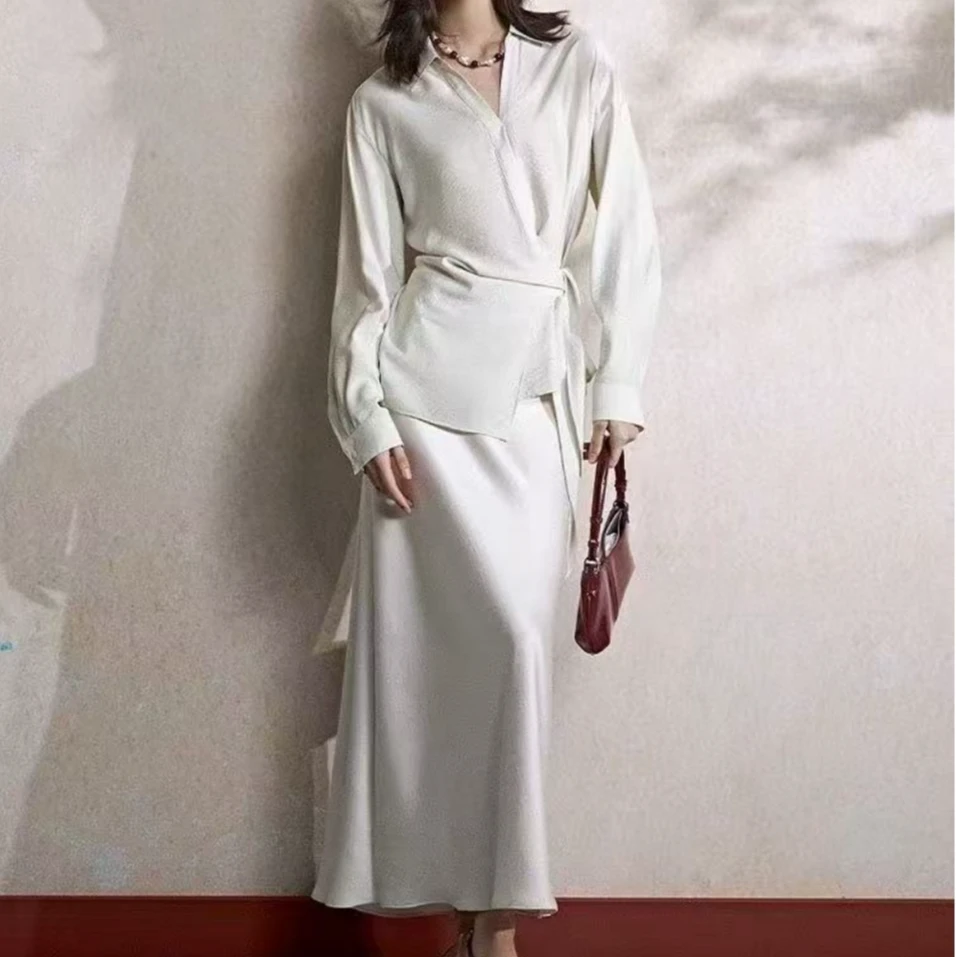 0718-蟹夏季新款缎面衬衫