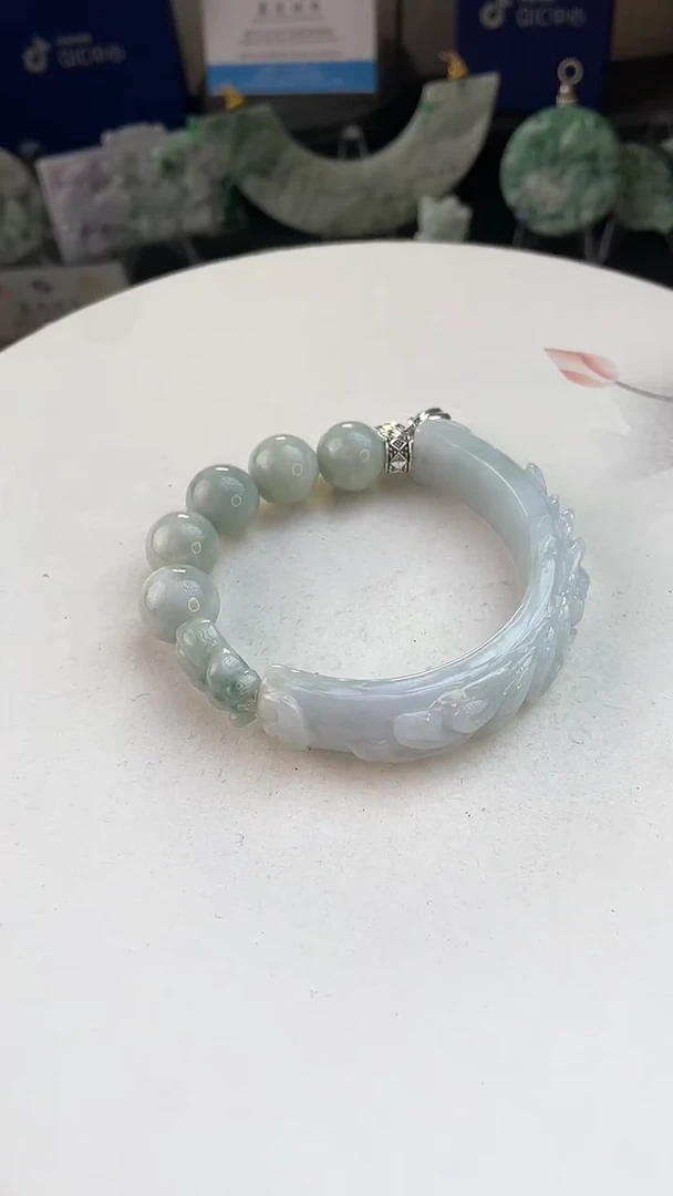 未镶嵌手链翡翠虎*宝手工定制默认微瑕主播介绍为准