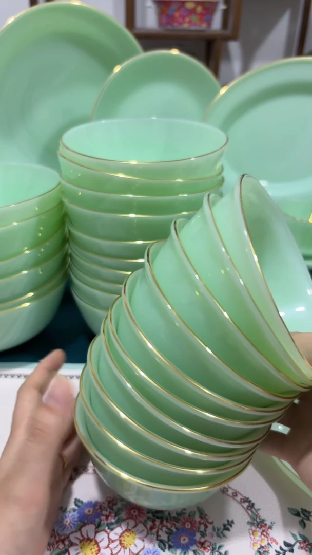 瓷4.5英寸玉瓷碗10个口径11.5厘米