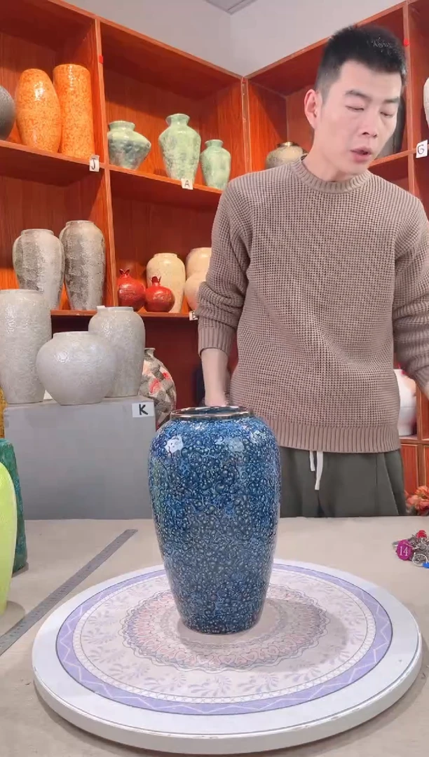 【闪购商品】瓶紫水晶 中号  陶瓷花瓶 无花