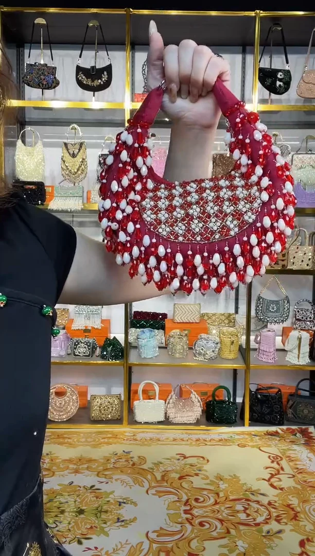 织物珠韵恒泽重工串珠手提包