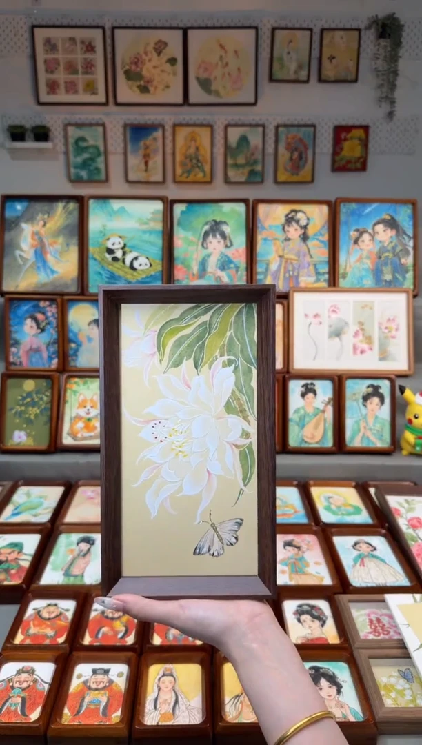 国画昙花 手绘国画27