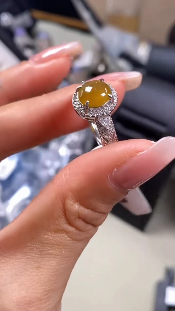 【闪购商品】翡翠戒指银S925镶嵌5616