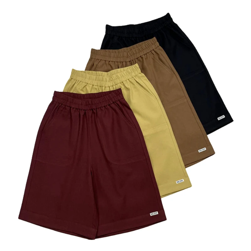 【五分中裤】抗皱砂洗‘’显瘦夏季薄款高腰短裤宽松休闲五分裤7.161