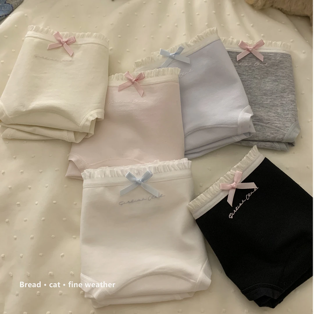 【5条装】香草冰激凌~7A抑菌纯棉内裤女生婴儿棉加长裆中腰三角裤