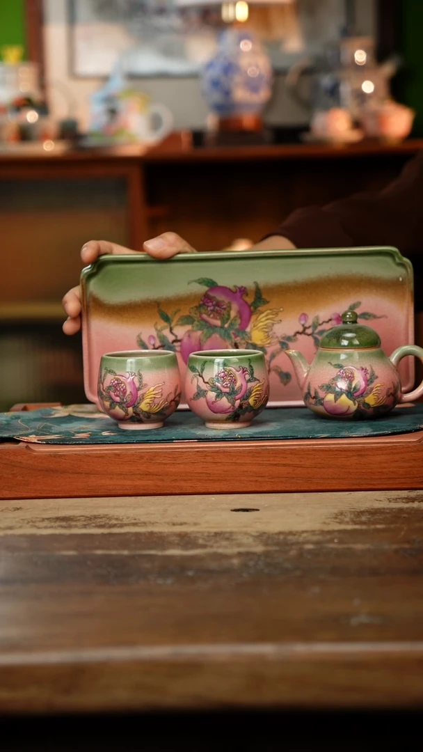 杯子景德镇纯手工釉下彩精品茶具