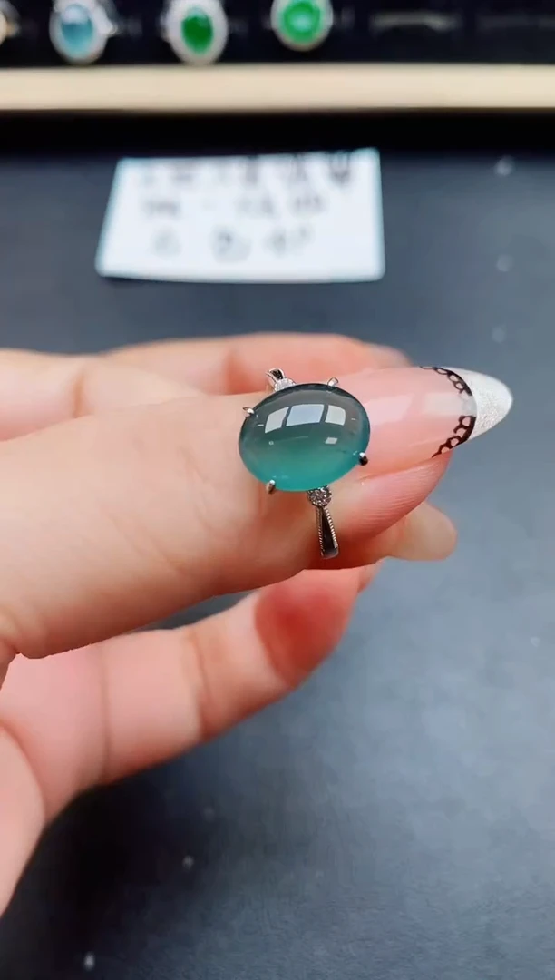 翡翠戒指银S925镶嵌321321