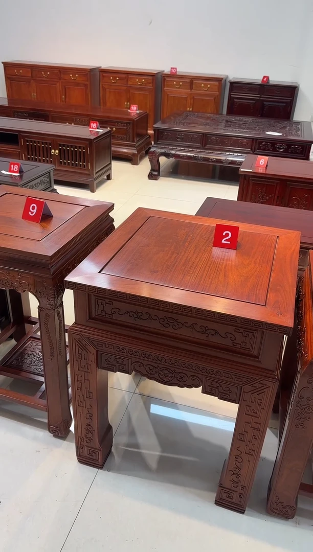 紫檀木类柜类家具用****2缅甸花梨角几