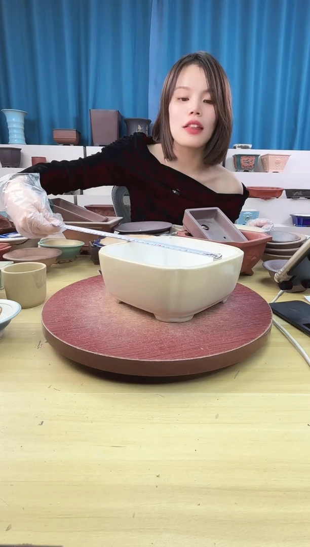 紫砂花盆浅草紫砂花盆微瑕