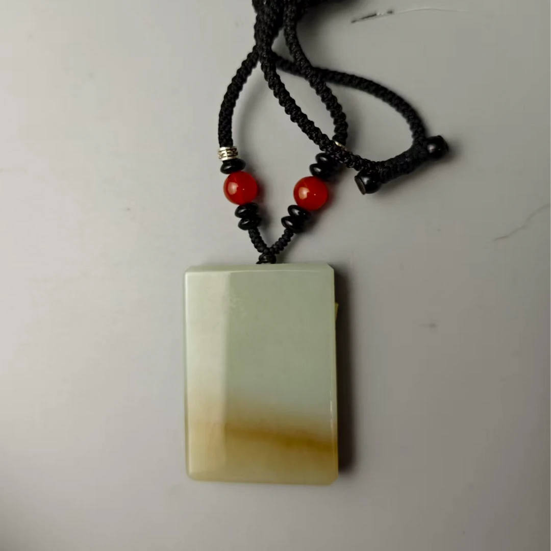 和田玉无事牌吊坠0067