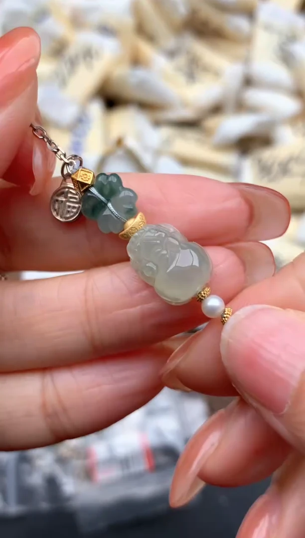 银S925镶嵌挂件翡翠一