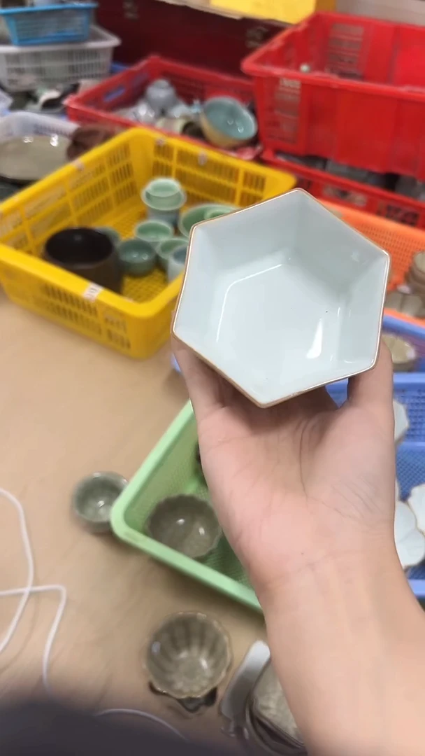 龙泉云间青瓷小米茶器