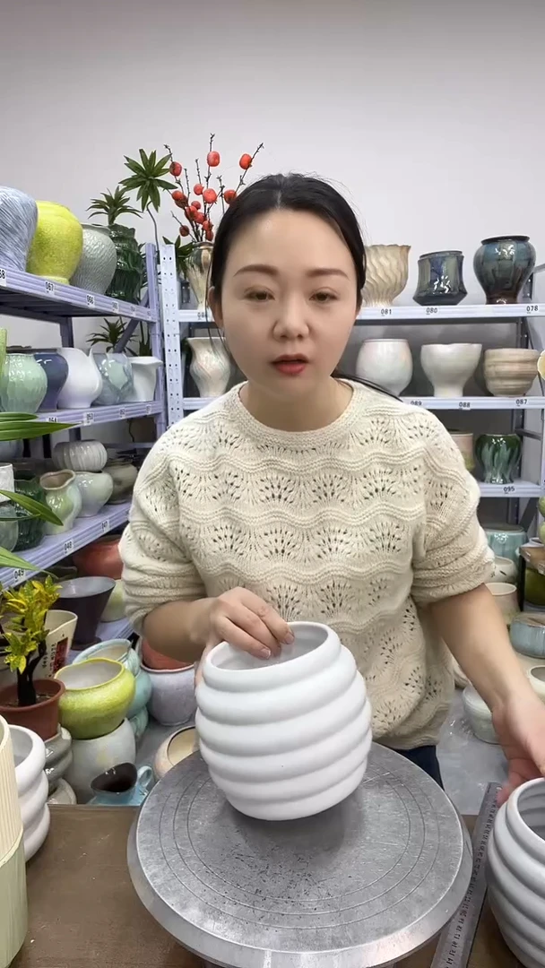 11.27陶瓷花盆直播链接高14     口11