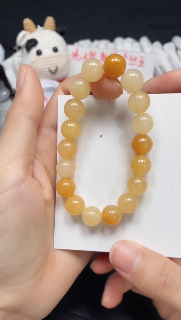 【闪购商品】石英质玉手链未镶嵌冰黄卡10