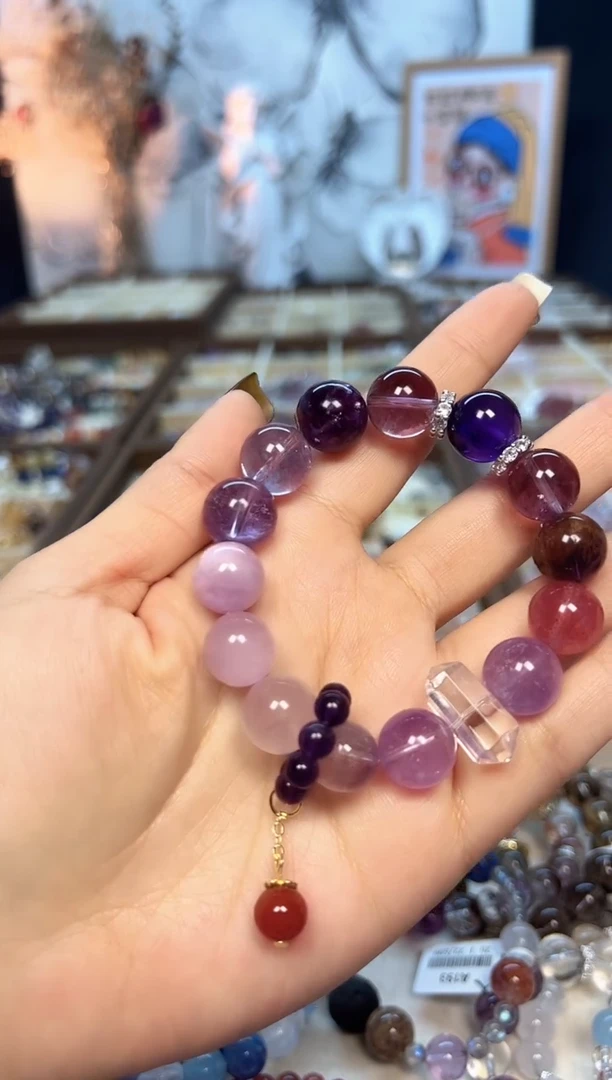 【闪购商品】水晶手链未镶嵌【九紫离火】天然九紫手串12mm