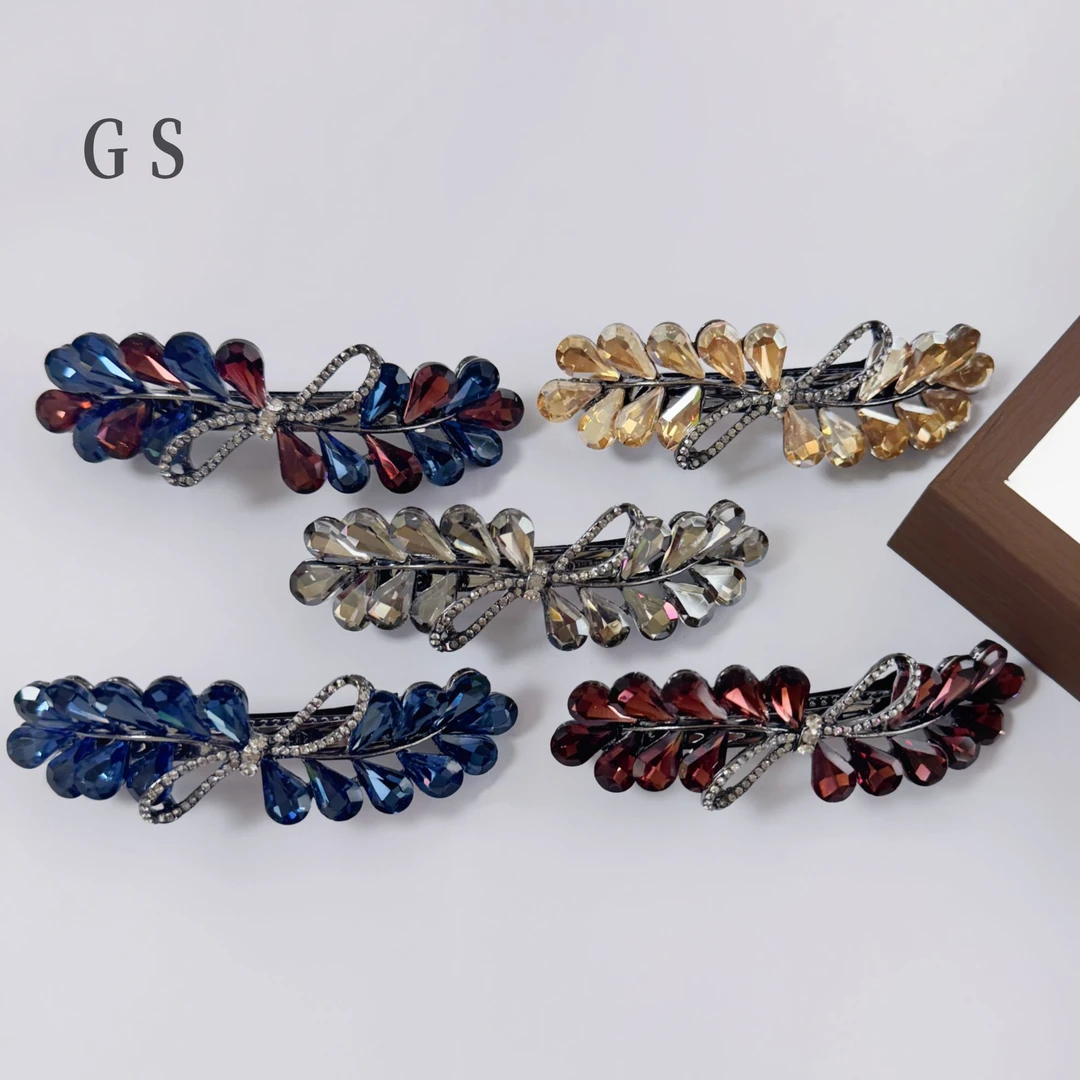 新款韩版麦穗千金风边夹休闲风顶夹女发夹横夹一字夹百搭弹簧夹