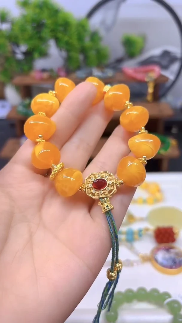 未镶嵌蜜蜡手链S721