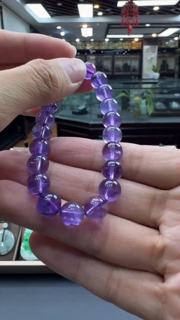 未镶嵌手链紫晶紫水晶
