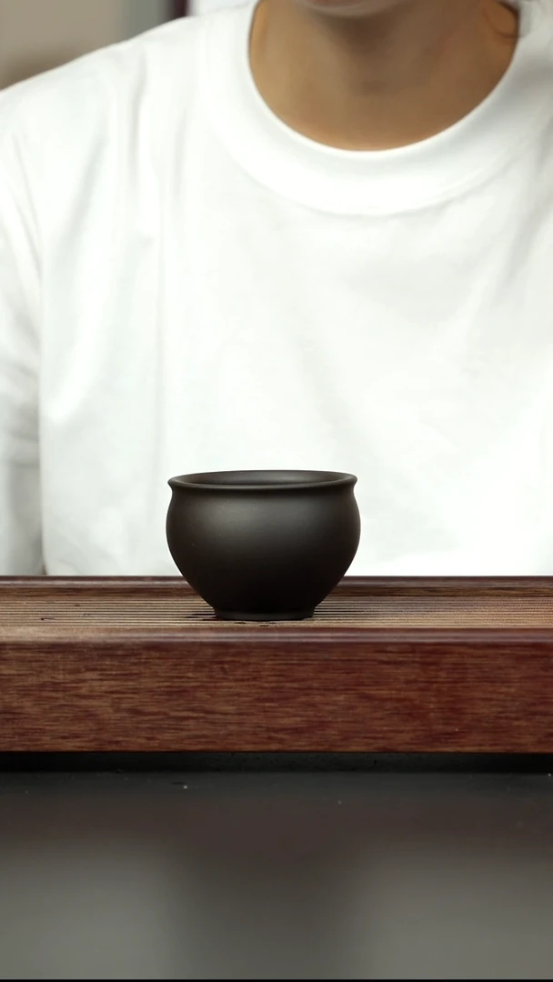 紫砂茶壶黑料 圆融杯