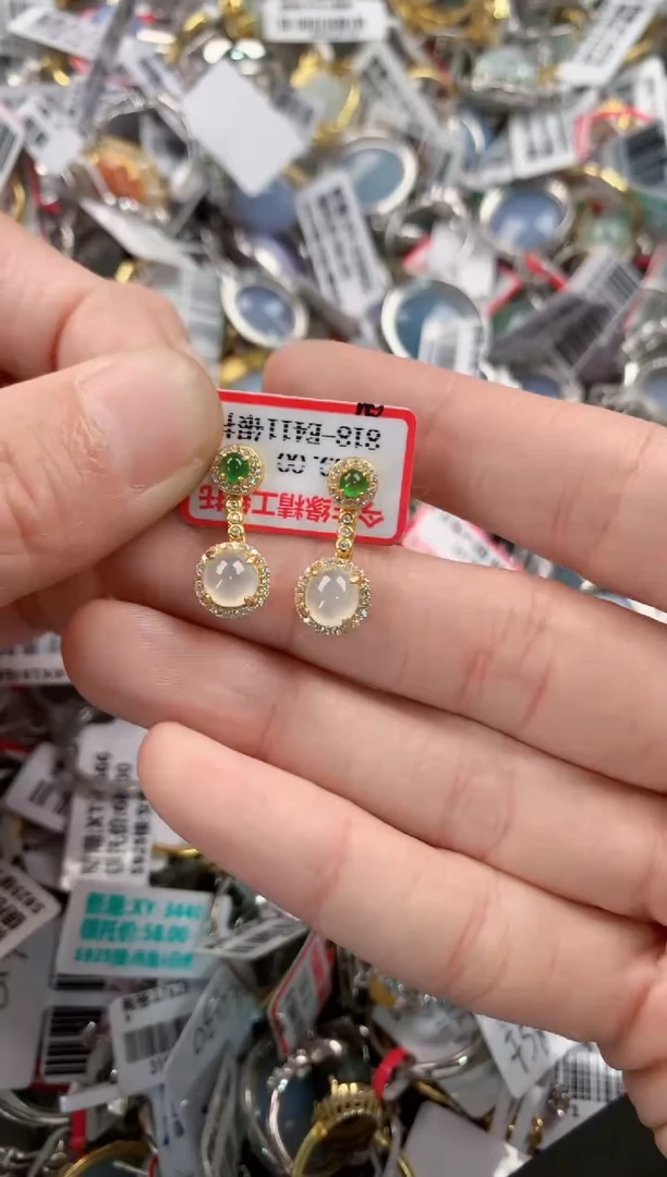 银S925镶嵌戒指翡翠999            10