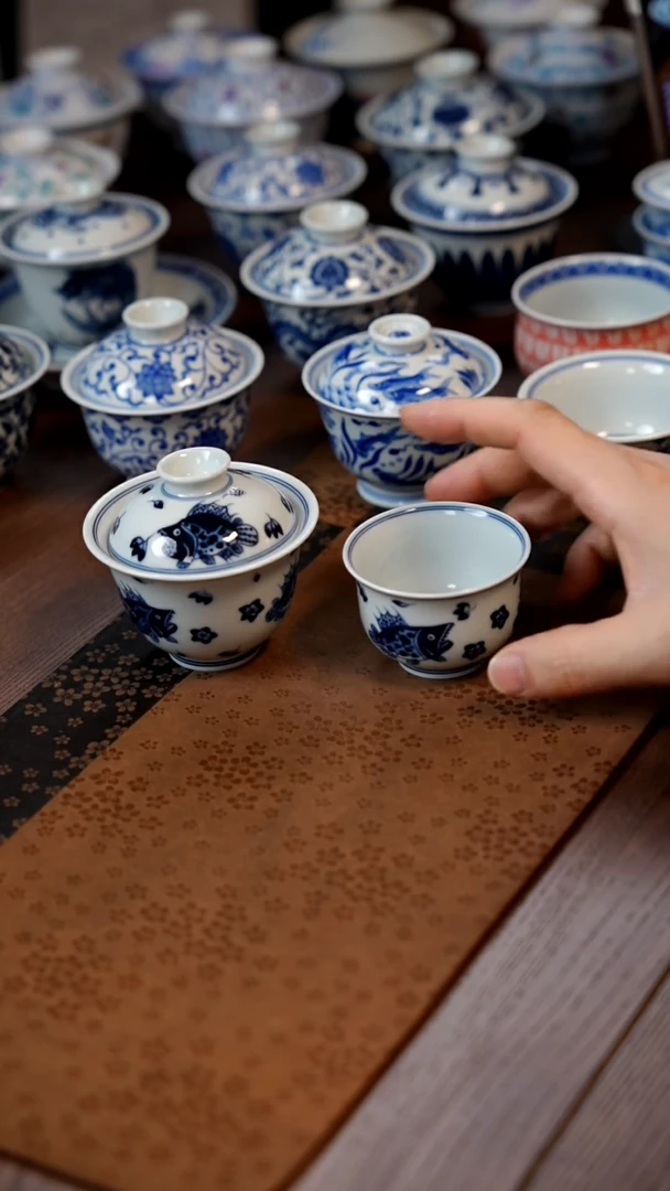 【闪购商品】120鳜鱼盖碗＋杯1111111