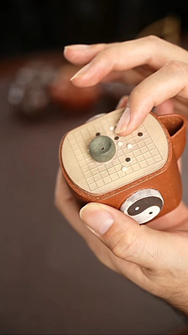 茶壶紫砂棋盘格紫砂壶壶