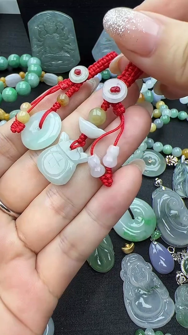 未镶嵌挂件翡翠车匙挂多样性发其一