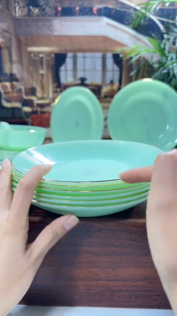 【闪购商品】.... 8英寸深盘6个  玉瓷【贝美】