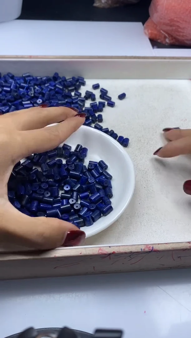 【闪购商品】玛瑙/玉髓颈饰未镶嵌w591青*金石管珠8*5mm*20颗