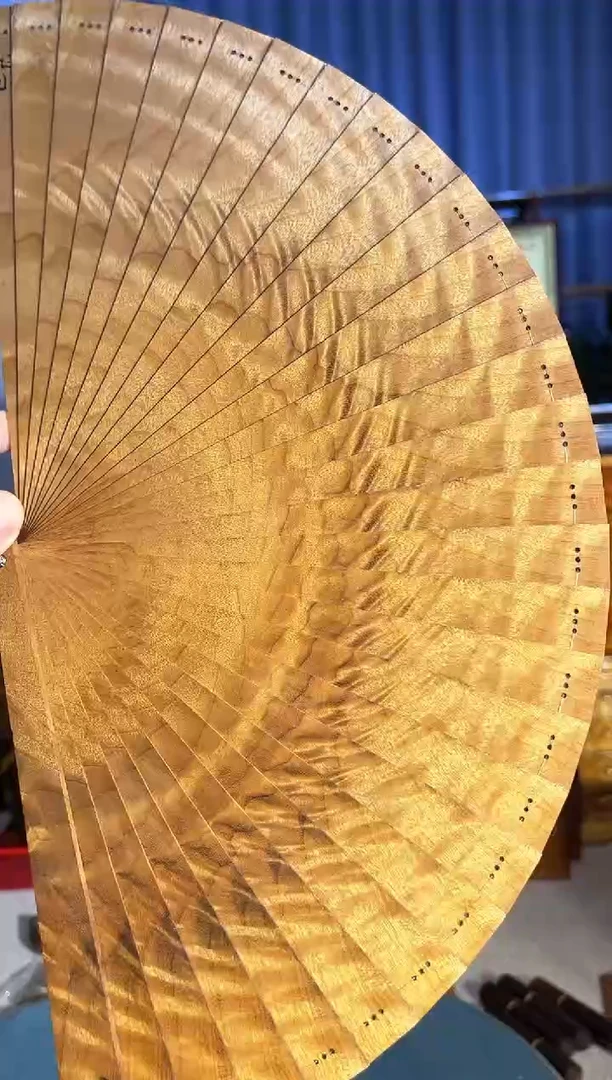乌木类成套家具金丝楠扇子 3