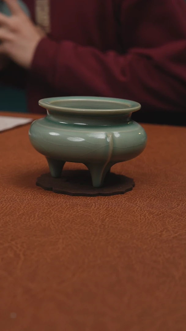 【闪购商品】杯汝州原产地原矿釉青绿釉香炉+