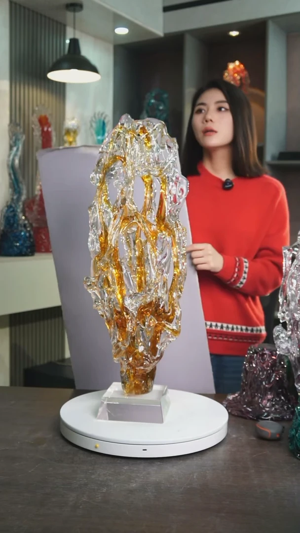 琉璃猫*琥珀金色太湖石