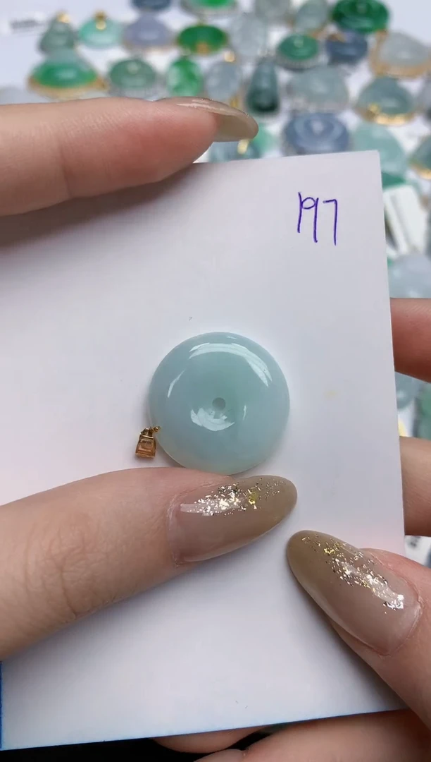 【闪购商品】翡翠颈饰18K金镶嵌天然缅甸翡翠A货
