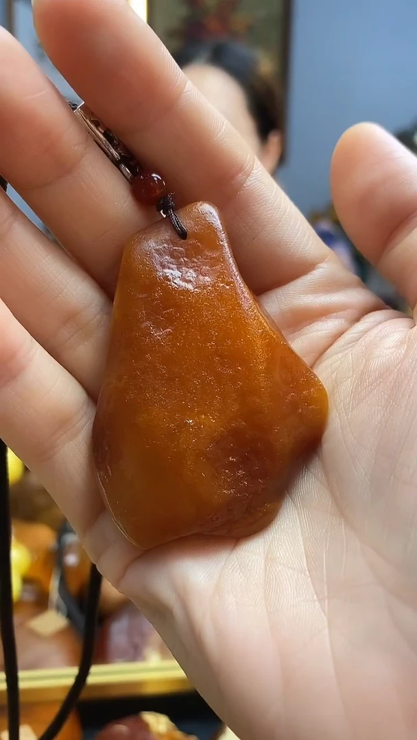 琥珀颈饰未镶嵌吊坠