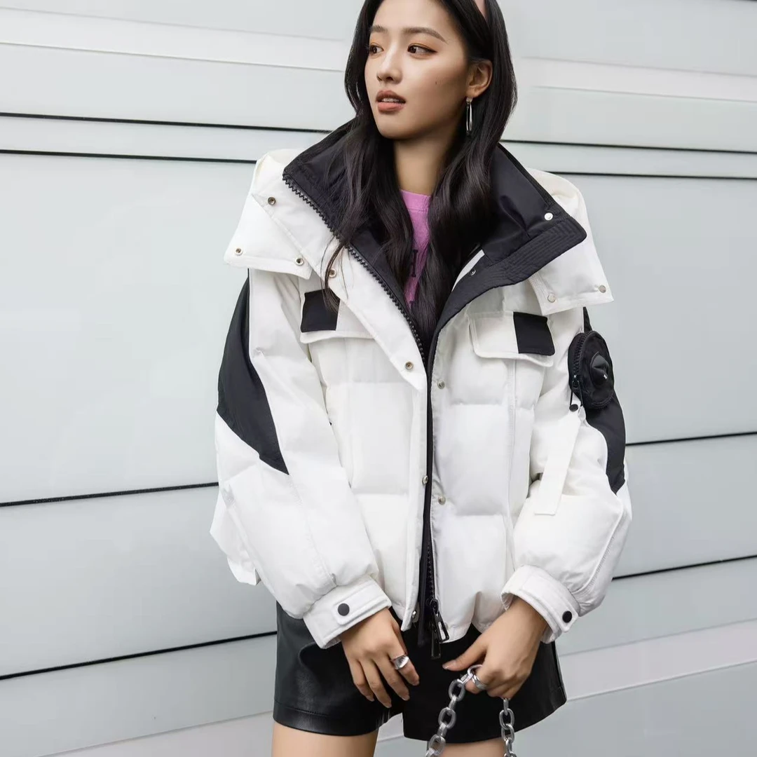 撞色休闲时尚羽绒服B676