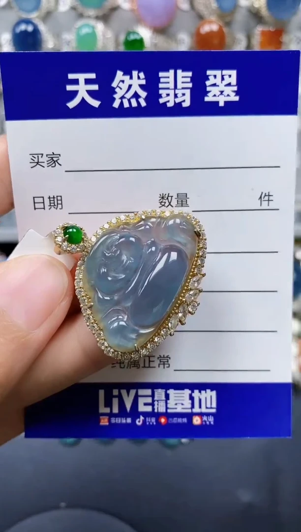 翡翠银S925镶嵌颈饰0298