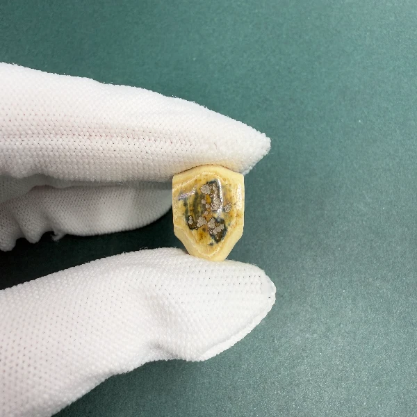 H5505天然猛犸牙 蓝眼 鲨鱼背三通 支持鉴定 假一罚四