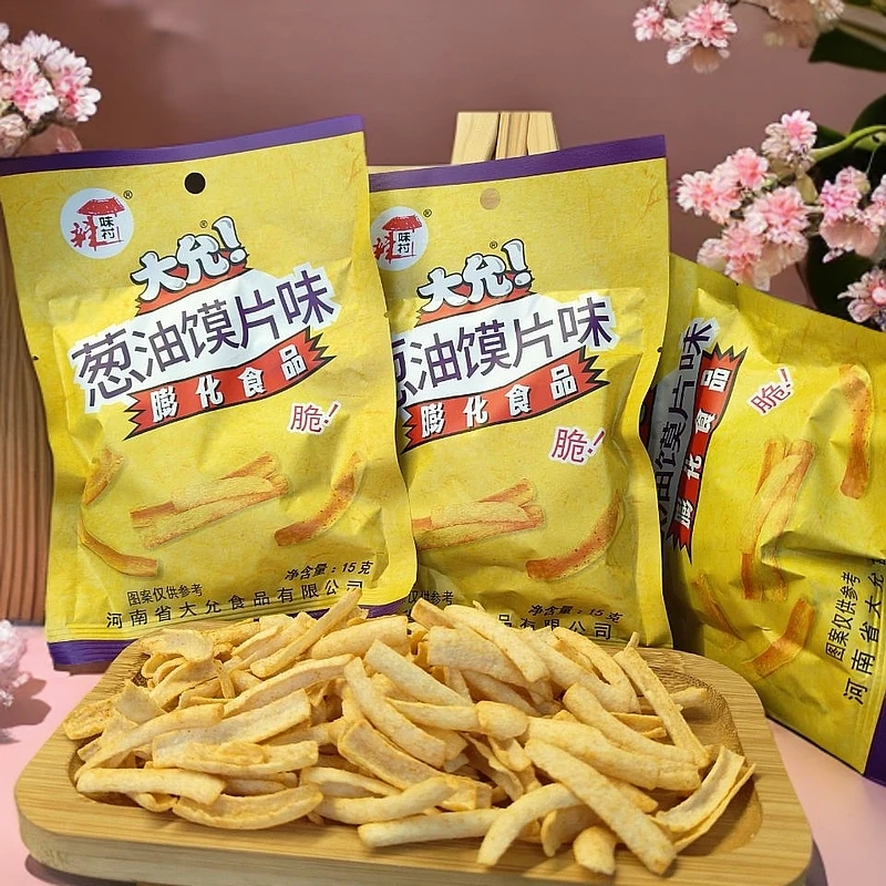 辣味村 童年回忆 大允葱油馍片香酥薄脆休闲零食