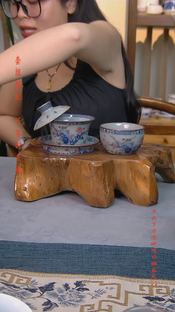 简装家用款2件套 老陶泥开片纹陶瓷茶具