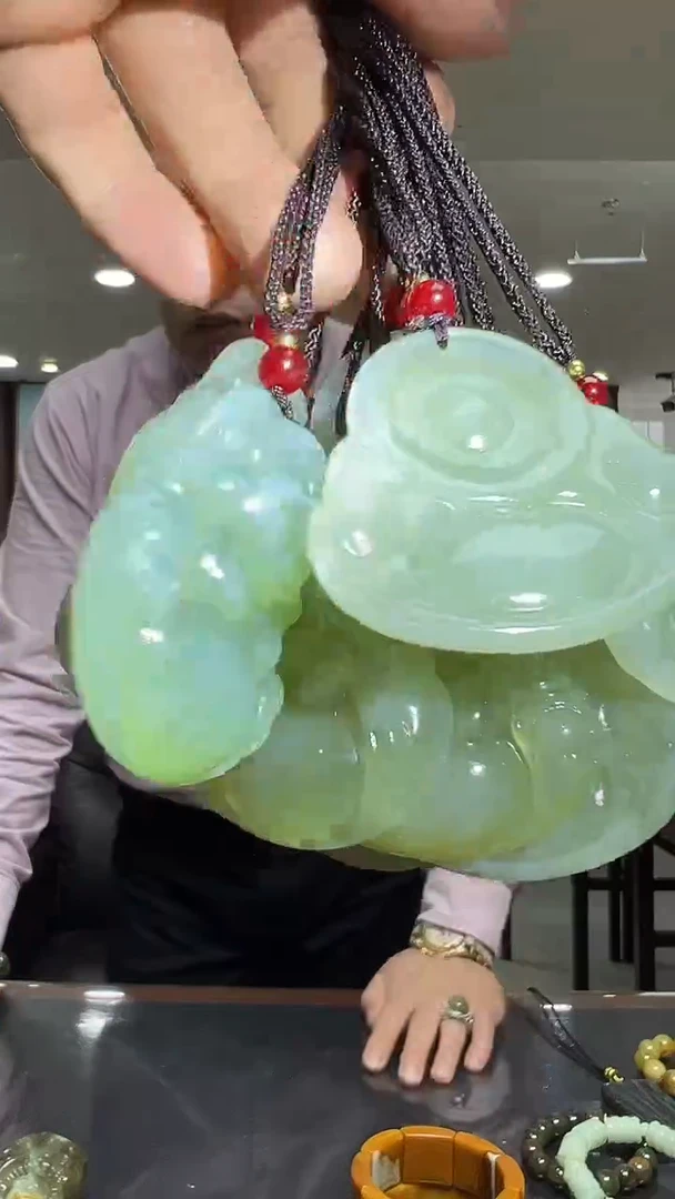 未镶嵌蛇纹石玉挂件佛公-多样性发货其中发一