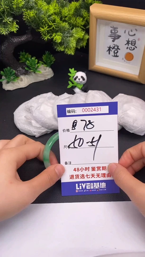 未镶嵌手镯翡翠0002431