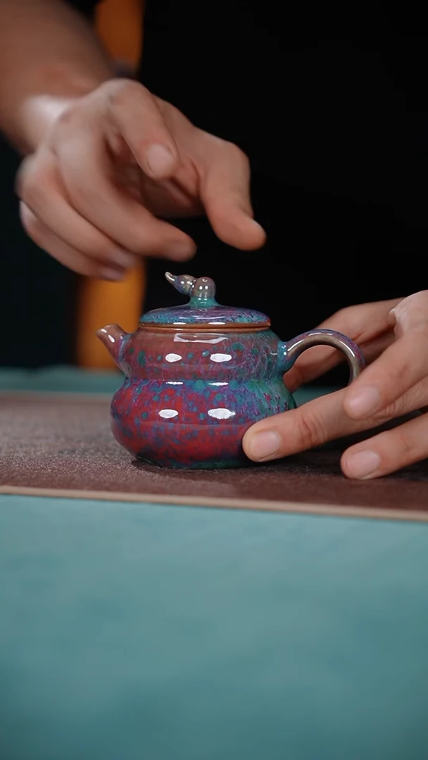 107-1葫芦壶（王建勋 窑变随机）