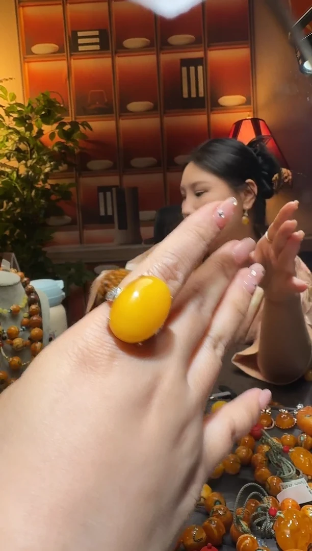 蜜蜡颈饰银S925镶嵌1108天然蜜蜡珠宝奇石全都保真