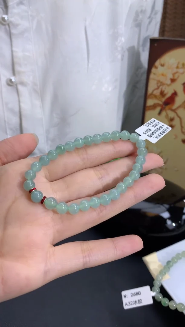 未镶嵌手链翡翠卡6mm