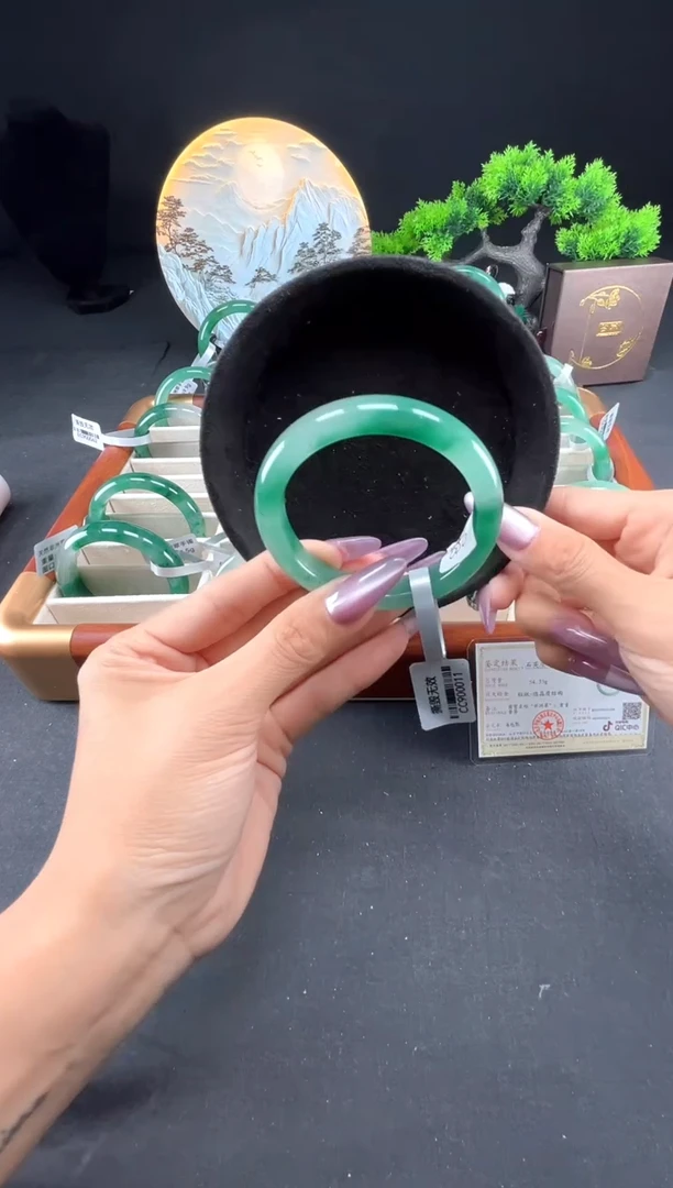 未镶嵌手镯石英质玉（非洲翠）真品上等纯天然非洲翠玉手镯石英质玉