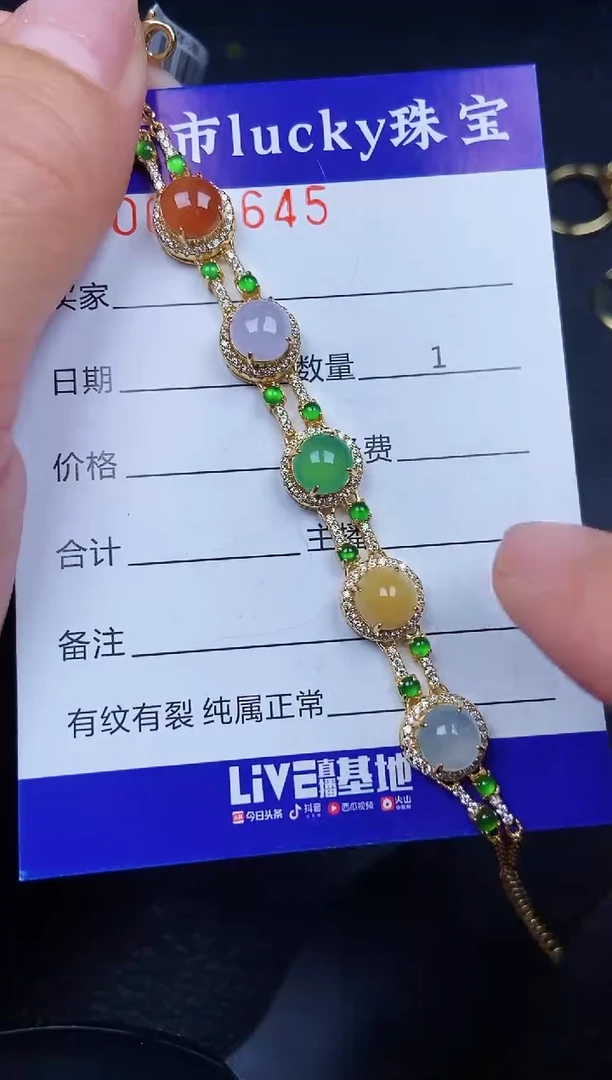 翡翠银S925镶嵌颈饰9645