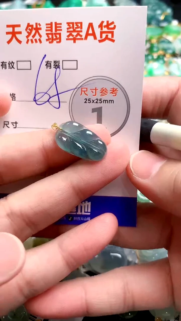 翡翠18K金镶嵌颈饰14004718